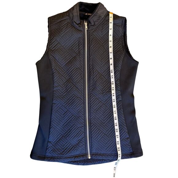 Levelwear Vest Women's Black Full zip Quilted Secure Pockets Plush Lining, Small - Picture 3 of 6